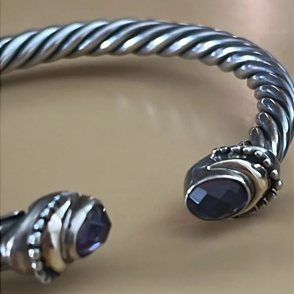 Samuel Benham Jewelry Company 925 Sterling Silver 18K Gold Accents Bracelet - Picture 2 of 14